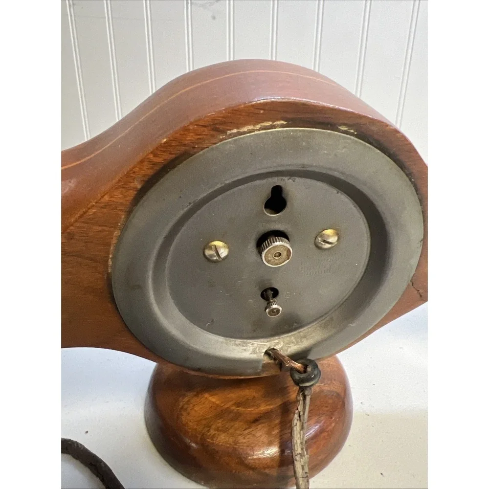 Vintage Wooden Propeller Electric Wall Clock by Lanshire Parts Or Repair 18